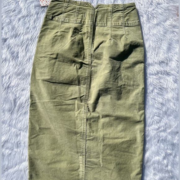 Free People I Want It All Corduroy Midi Pencil Skirt - Picture 7 of 8